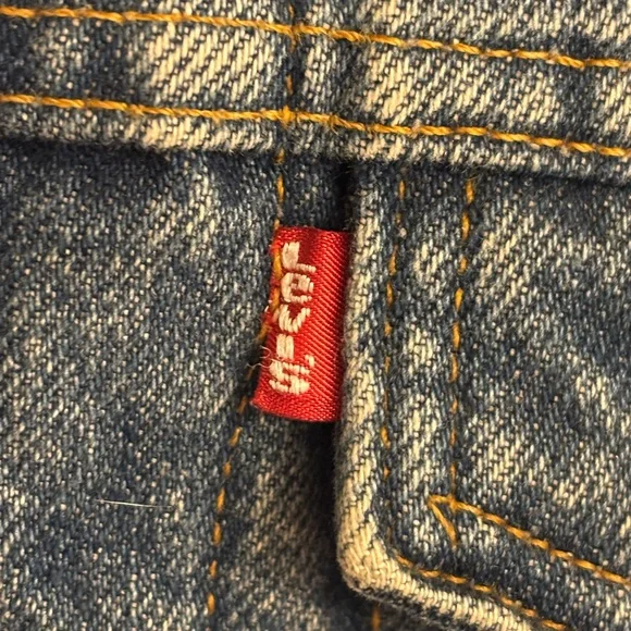 Vintage Levi’s 70411 Lined Denim Trucker Jacket Buffalo Plaid Type III Men’s 40 - Picture 7 of 7